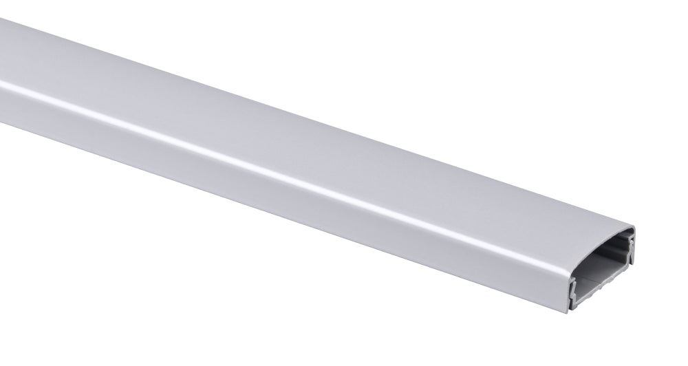 Alu Kabelkanal silber gerundet 115x3,7 cm für TV HiFi Computer Lampen Aluminium Abdeckung
