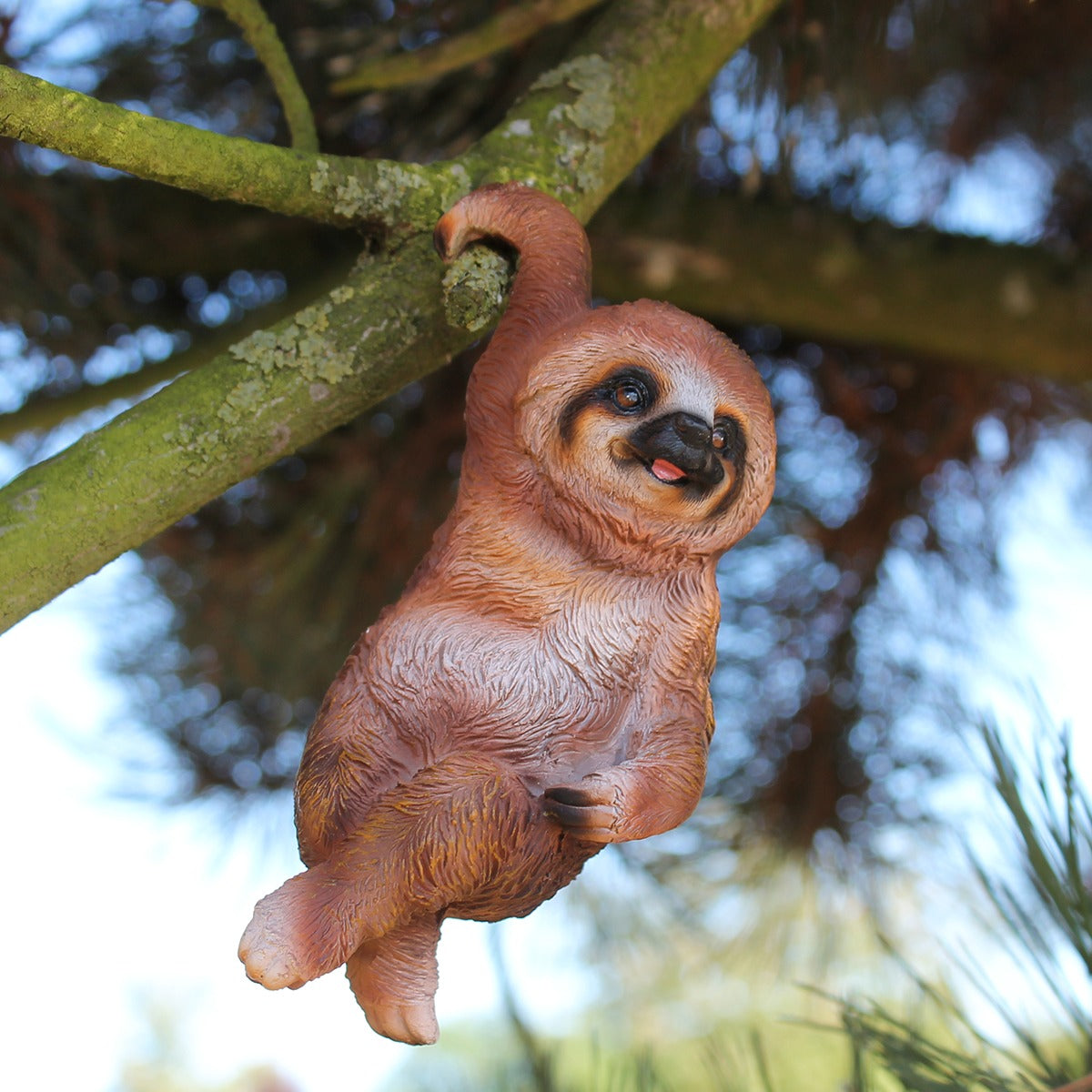 Faultier Figur hängend klein Faultier Deko Faultier Gartenfigur