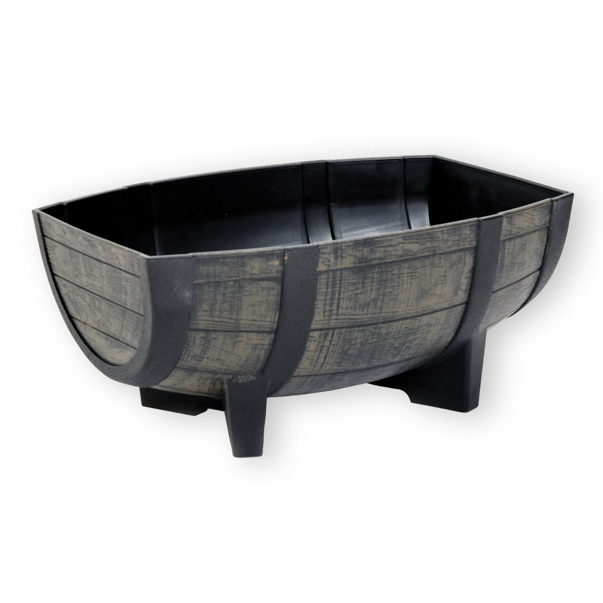 Pflanzkübel Pflanztopf 40 cm Weinfass-Optik Blumenkübel Blumentopf Blumenfass wetterbeständig