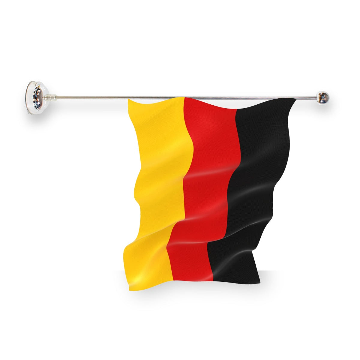 Fahnenhalter für Fenster-Fahnen silber 56 cm schnell-Saugsystem für Kiosk Messestand Geschäft