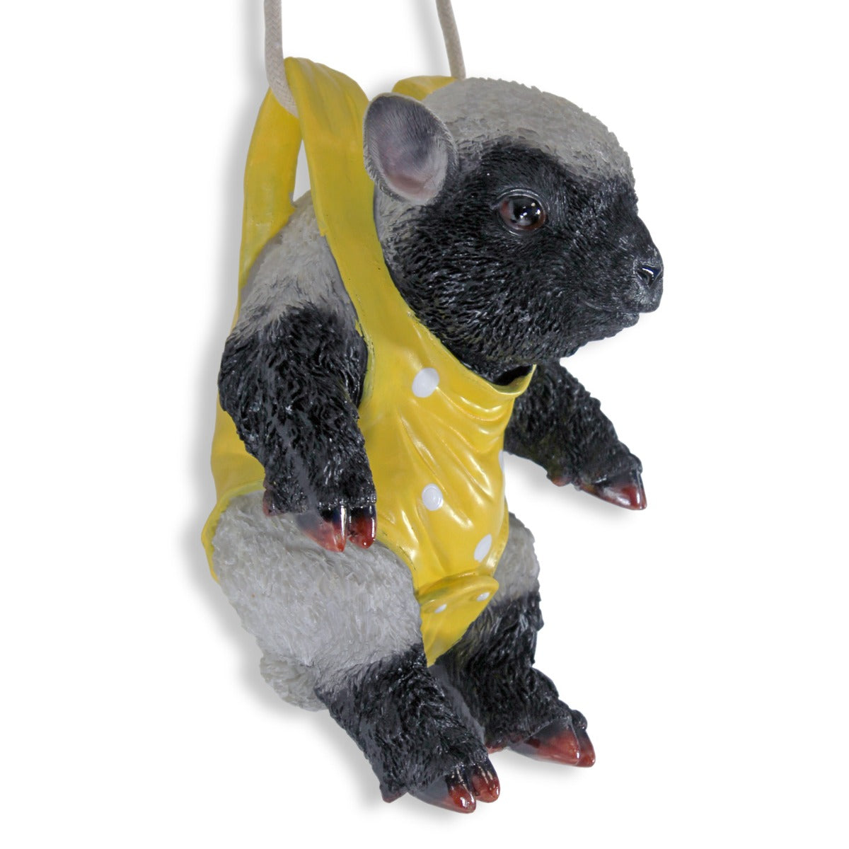 Lamm Figur hängend Gartenfigur Lämmchen gelb lustige Gartenfiguren Lämmer Deko Figuren