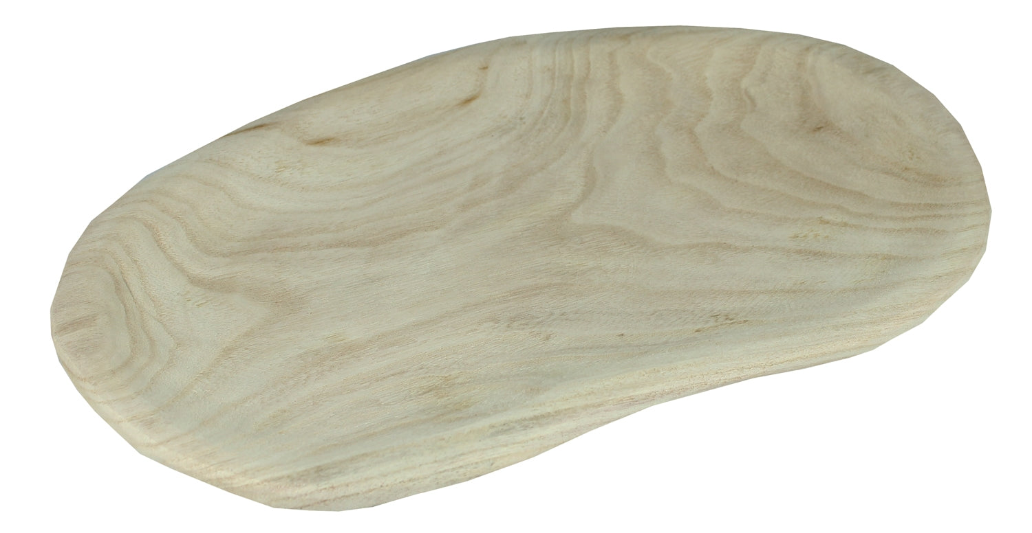 Holztablett eckig 37x23 cm Holzschale Tischdeko Weihnachtsdeko Dekotablett naturbelassen