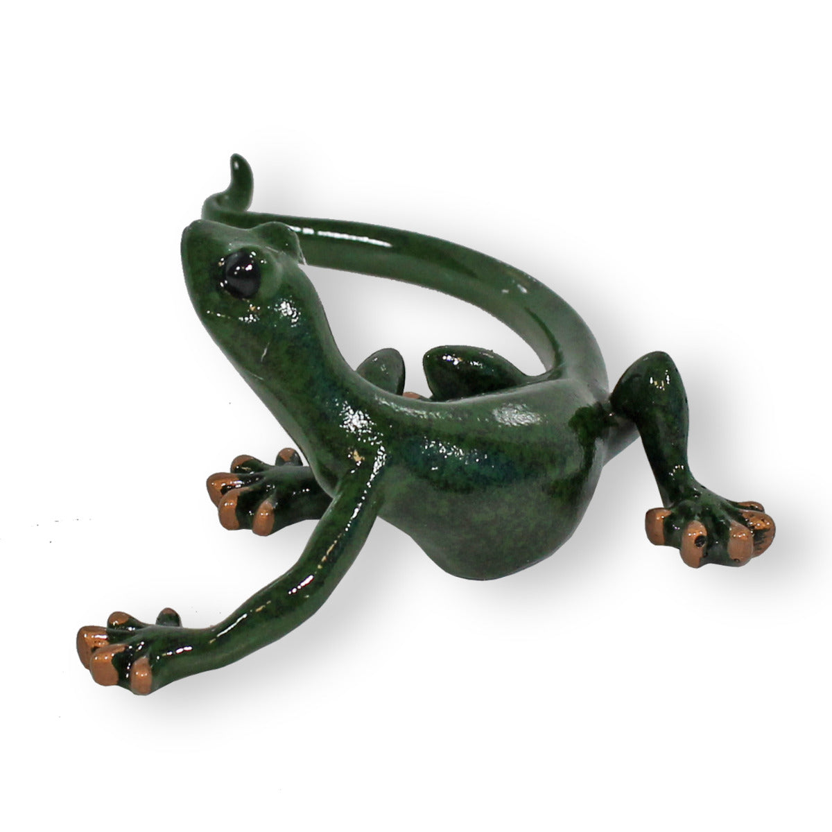 Deko Salamander Figur grüne Echse Tierfigur Reptil Figur Tierdeko