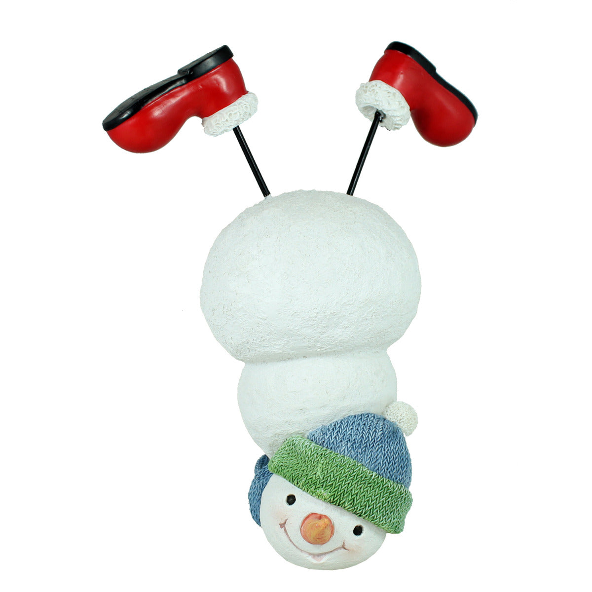 Schneemann Figur Handstand Weihnachtsfiguren für draußen Schneemann Deko outdoor Weihnachtsdeko