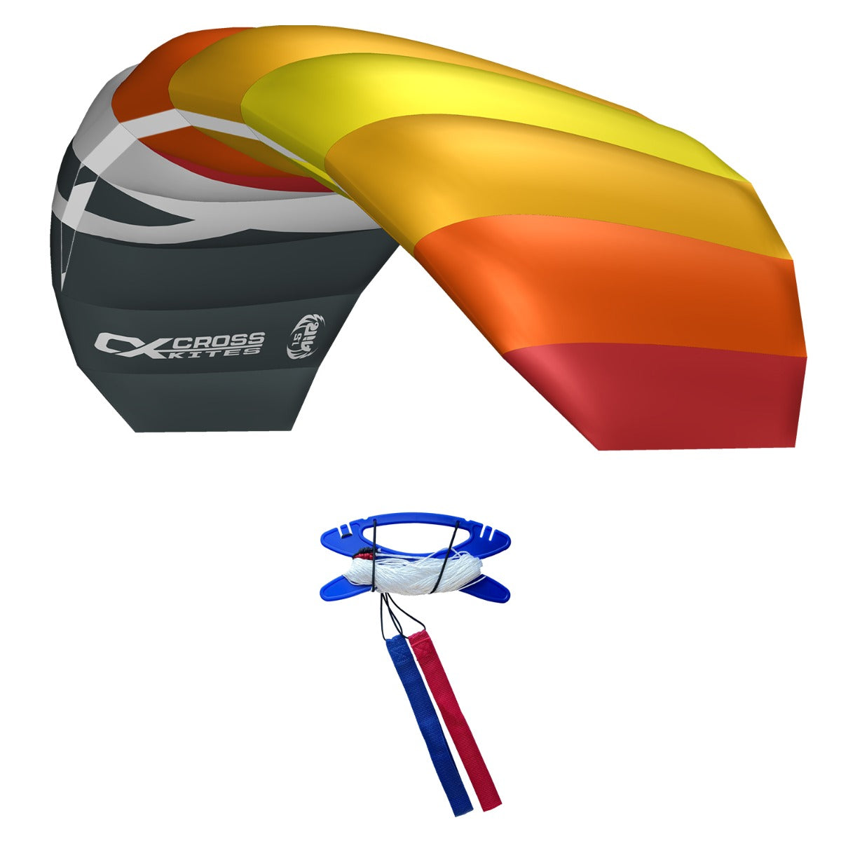 CrossKites Lenkmatte Air 1.5 Red-Yellow R2F Allround Lenkdrachen Kite