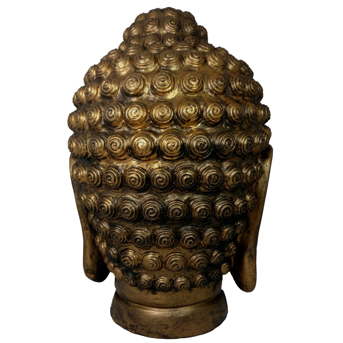 Buddha Figur groß Buddhakopf bronze Optik Gartenfigur Buddha Dekofigur