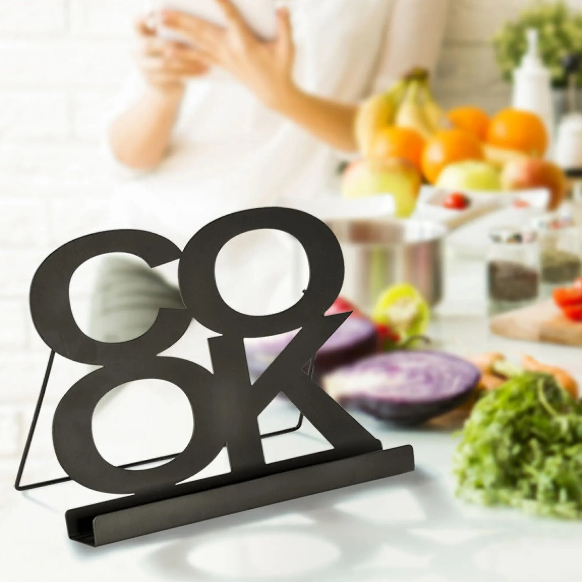 Kochbuchhalter Cook Kochbuchständer Buchstütze Tablet Halter Metallständer