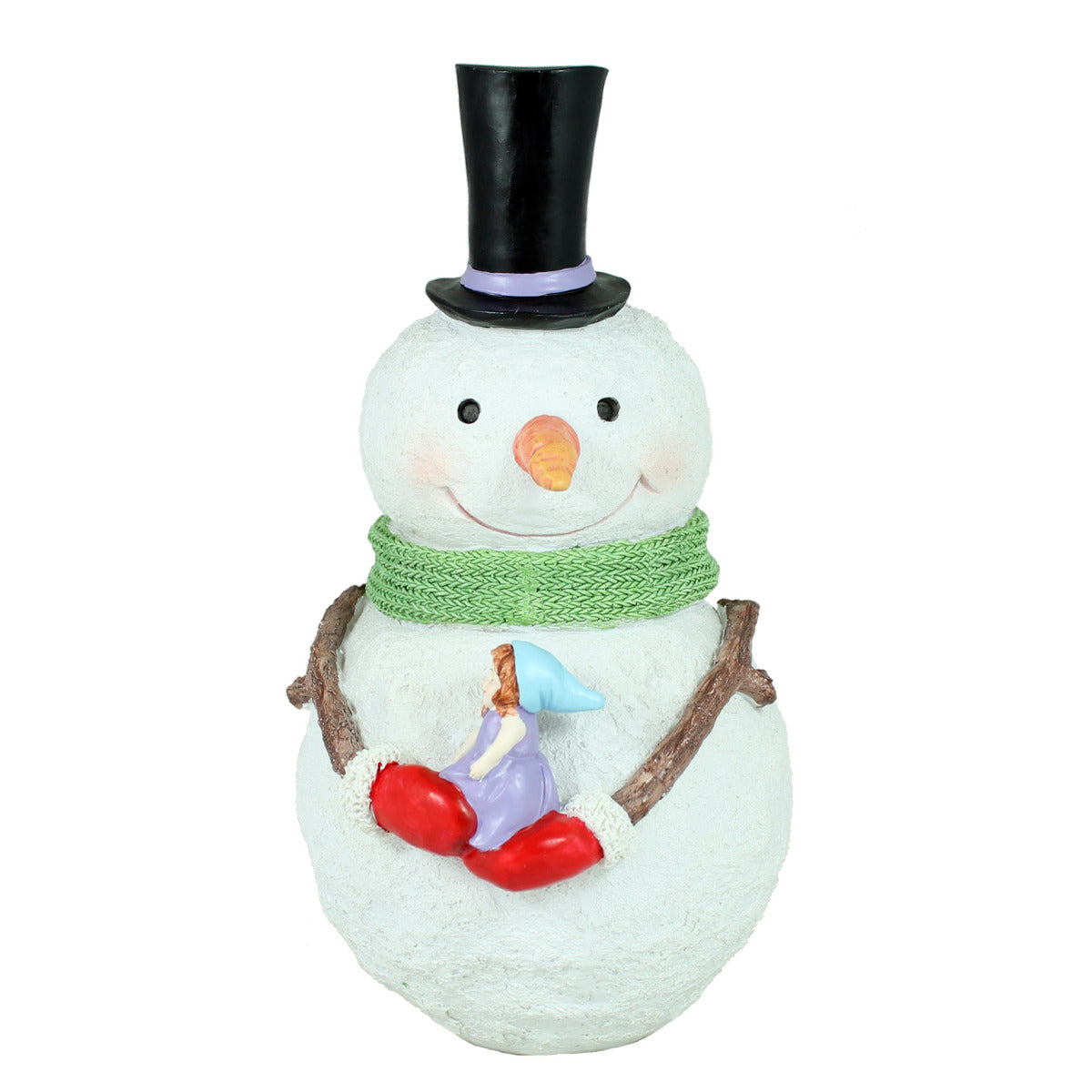 Schneemann Figur Zylinder Weihnachtsfiguren für draußen Schneemann Deko outdoor Weihnachtsdeko