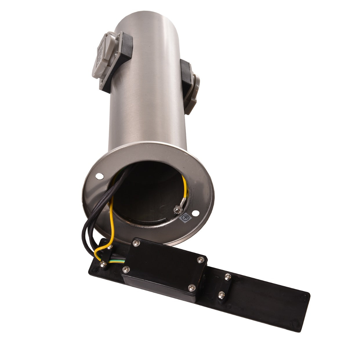 2-fach Außensteckdose aus Edelstahl 230V Gartensteckdose IP44 für Außenbereiche