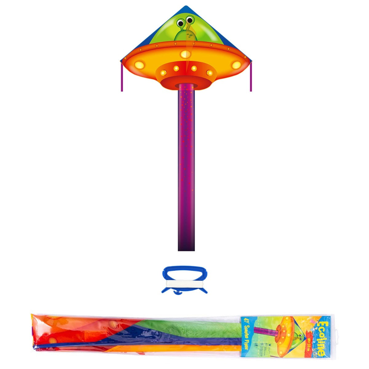 Kinderdrachen Einleiner Drachen HQ Simple Flyer UFO 120 cm Flugdrachen