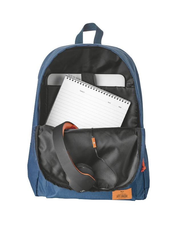 Trust Laptop Rucksack City Cruzer blau bis 16 Zoll Laptoptasche