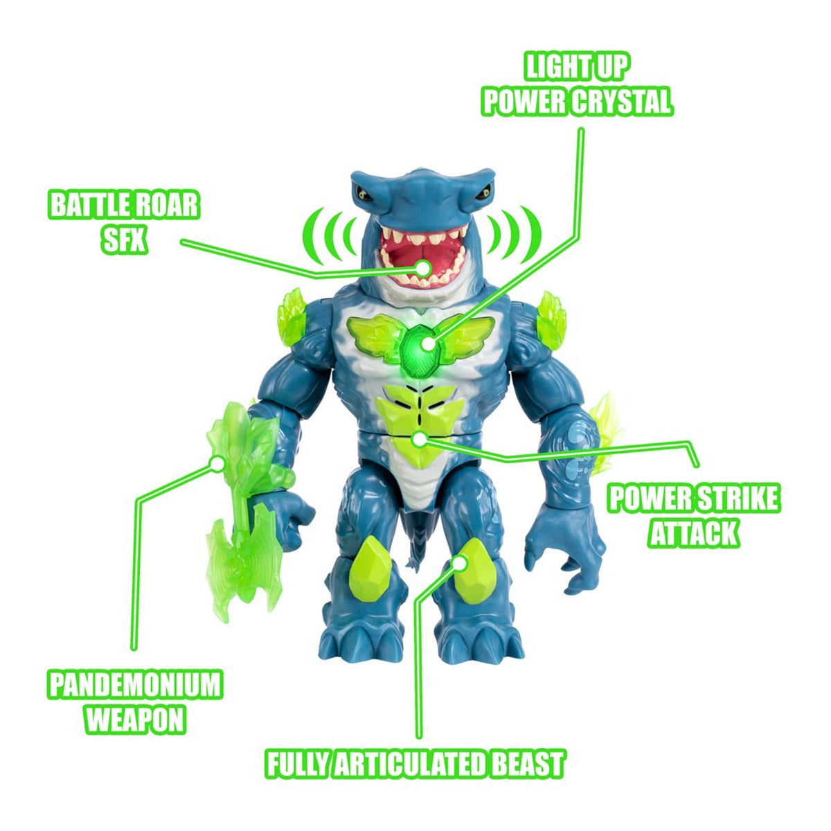 Beast Lab 11105 Hai-Labor-Spielset Actionfiguren mit Sound- und Lichteffekten und echtem Labor-Nebel ab 5 Jahre