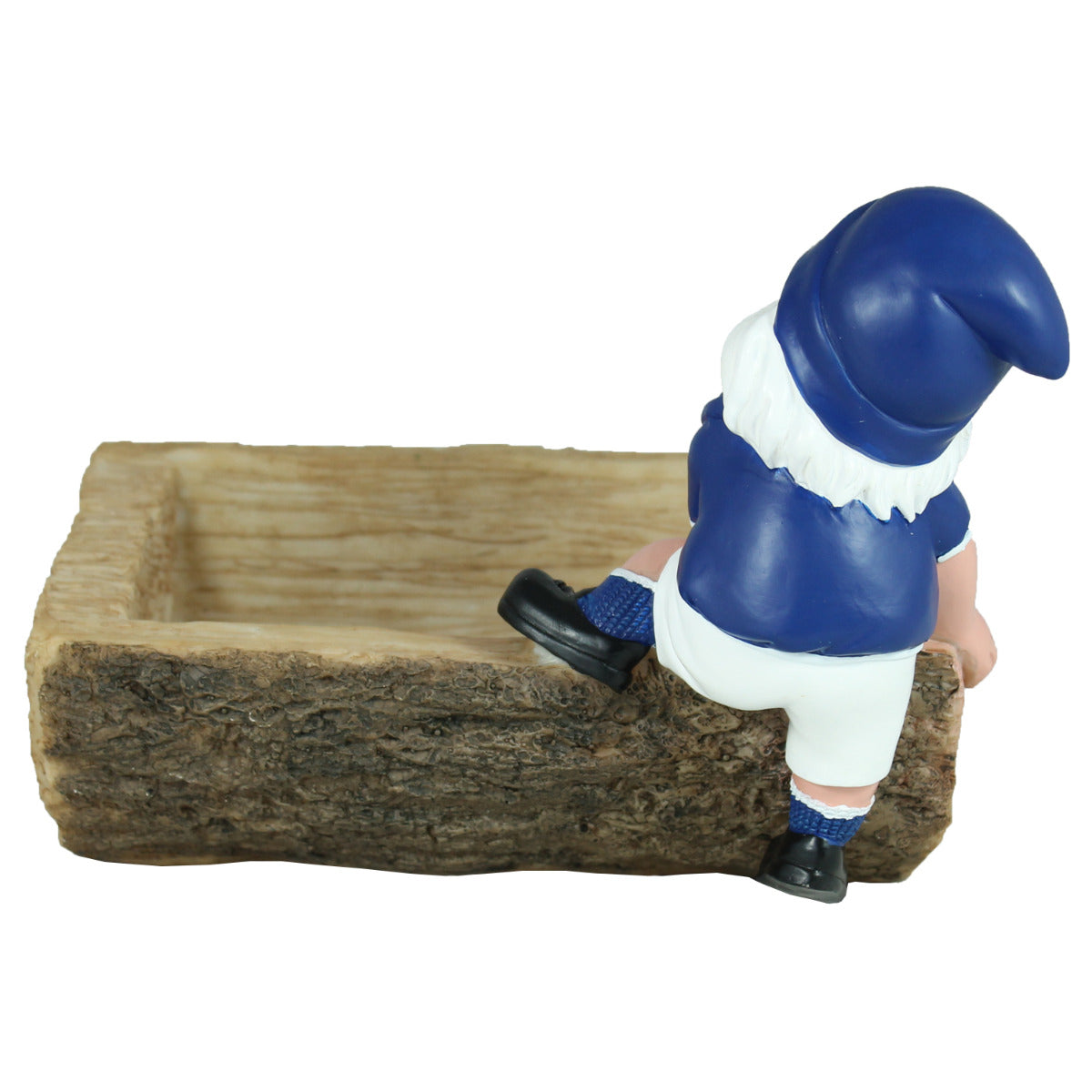 Zwerg mit Schale und Fussball Futterschale Tränke Blau