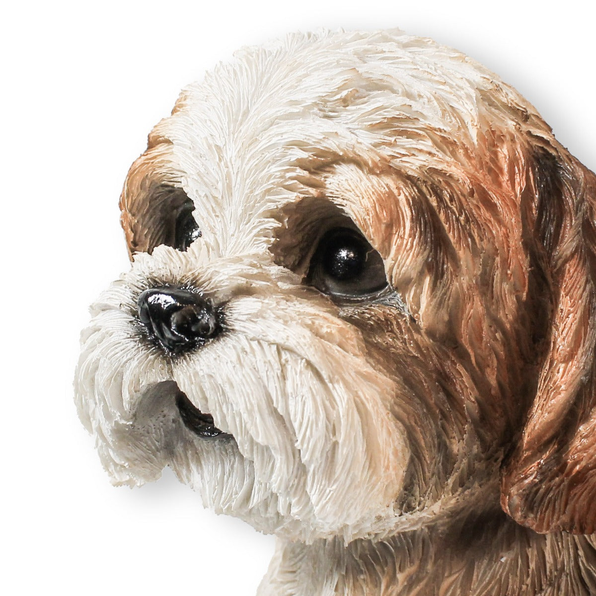 Hunde Figur Shih Tzu Welpe stehend Hund Tierfigur Hundefigur