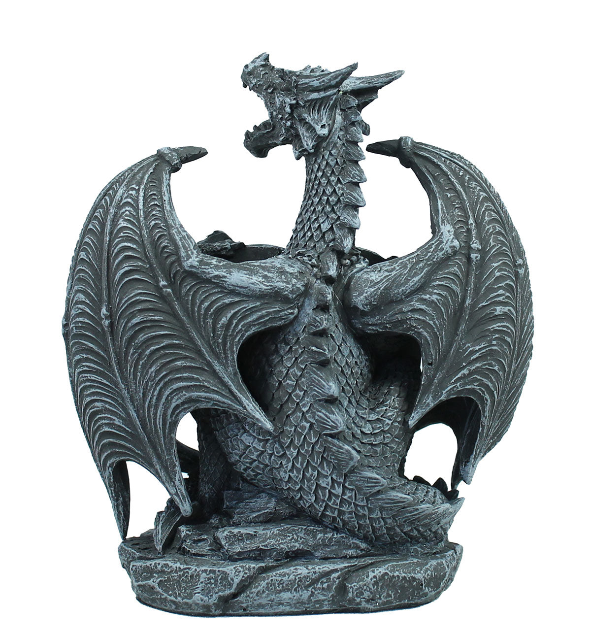 Drache Figur Fauchender Deko Drache Drachenfigur mit Herz