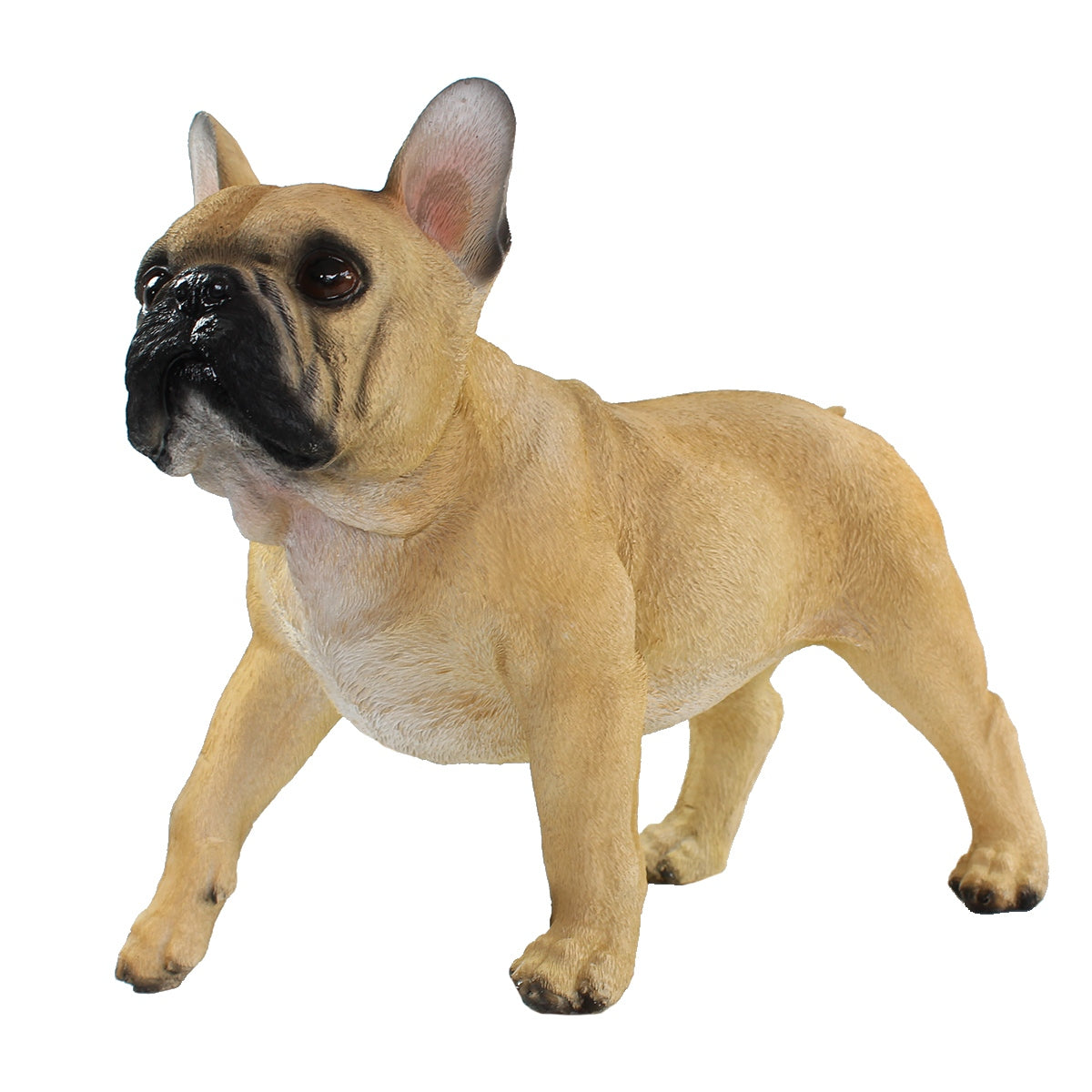 Hunde Figur Französische Bulldogge Figur stehend braun lebensechte Hundefigur