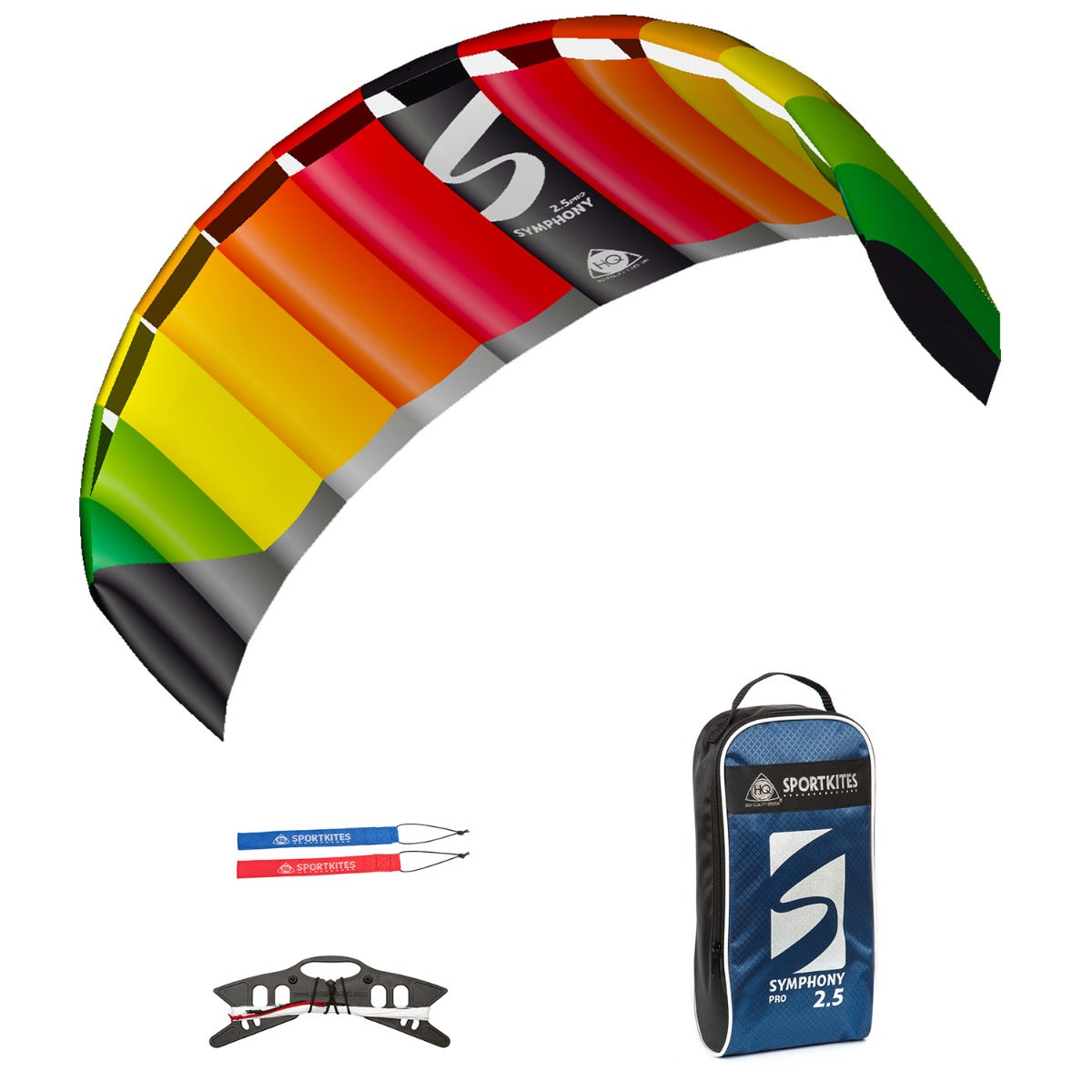 HQ Lenkmatte Symphony Pro 2.5 Rainbow Allround Lenkdrachen Kite Matte