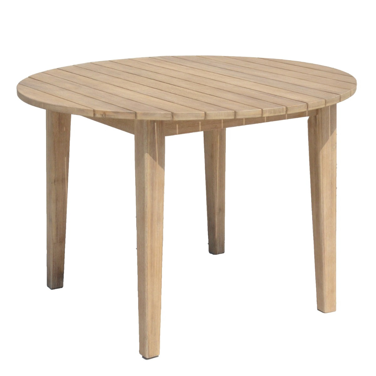 Garden Pleasure Gartentisch Arvada - Runder Gartentisch Holz aus Akazie FSC 100%, brushed-wash Finish, 110x75 cm - Ideal für Garten & Terrasse