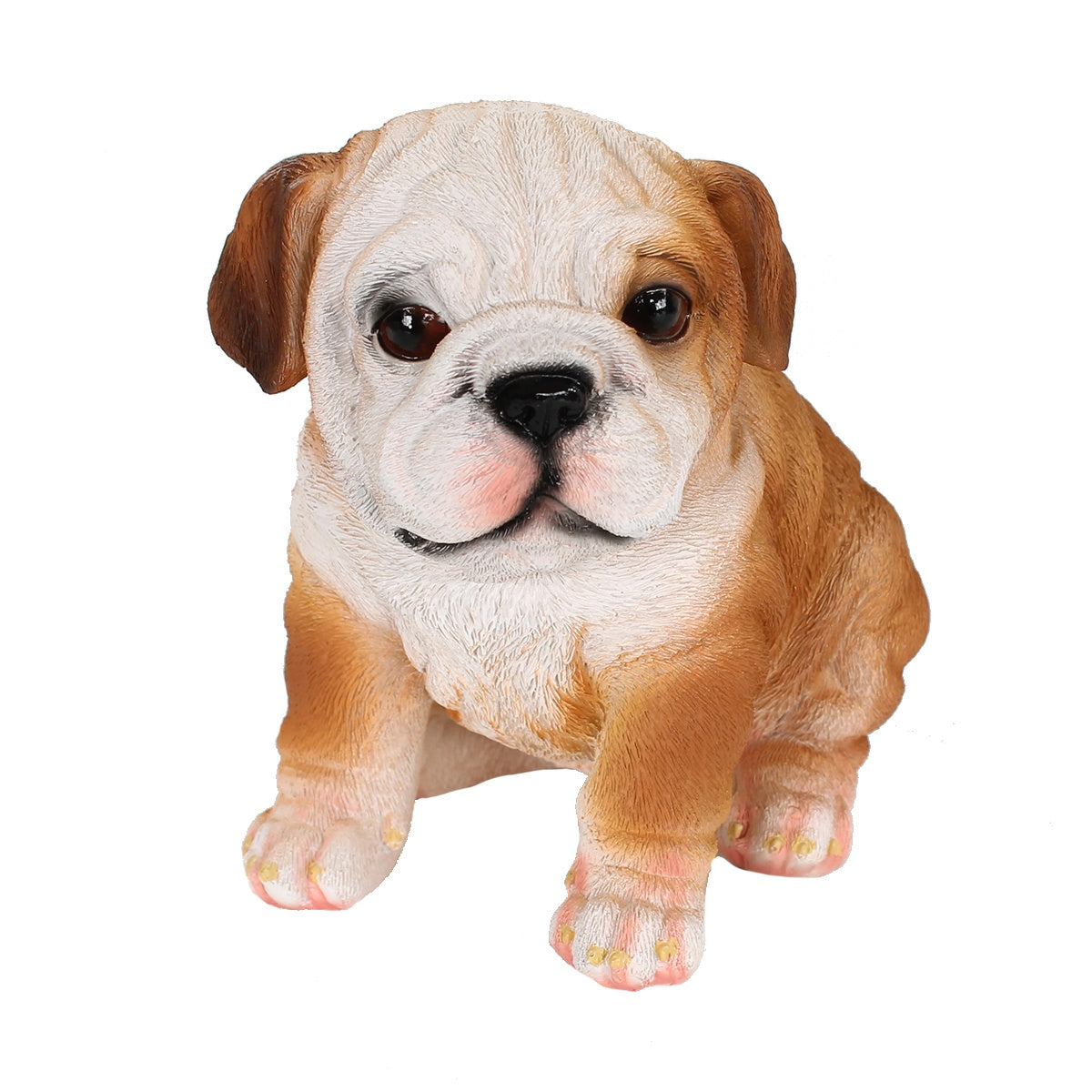 Hunde Figur Bulldogge Figur sitzend Hunde Deko lebensechte Hundefigur