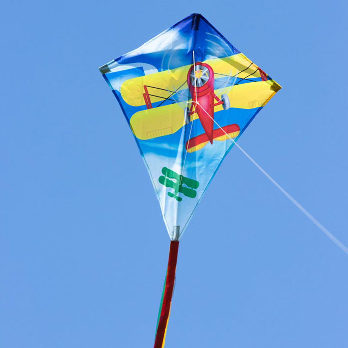 Kinderdrachen Einleiner Drachen HQ Eddy Classic Biplane 70 cm Flugdrachen