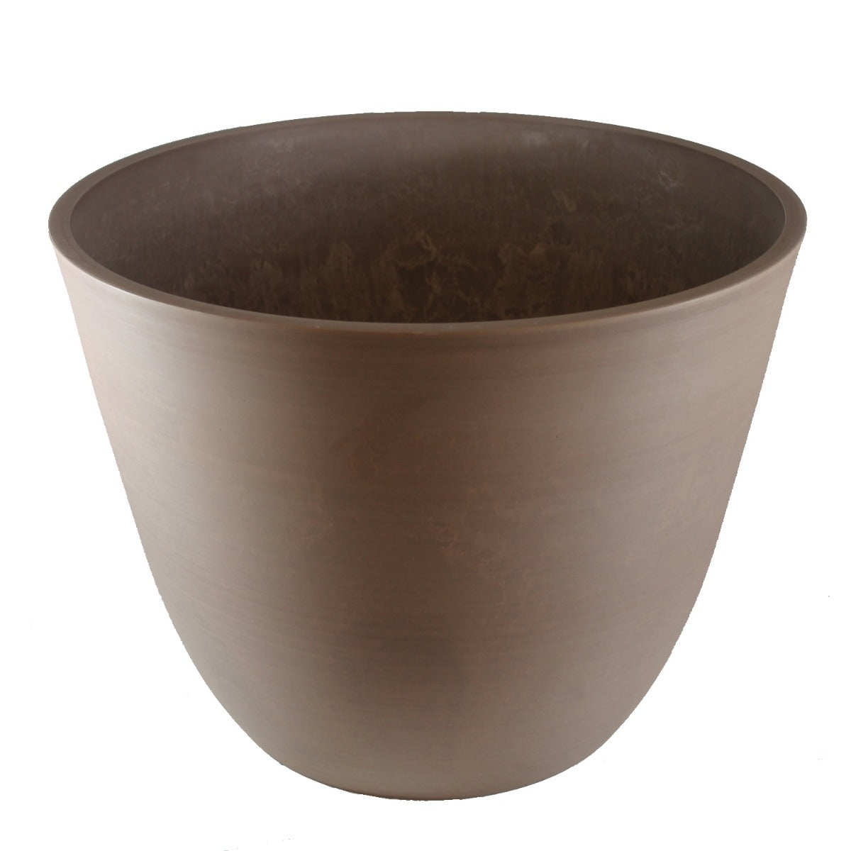 Blumentopf 53 cm rund Ecostone Pflanzkübel Pflanztöpfe aus Recyclingmaterial Farbe Taupe