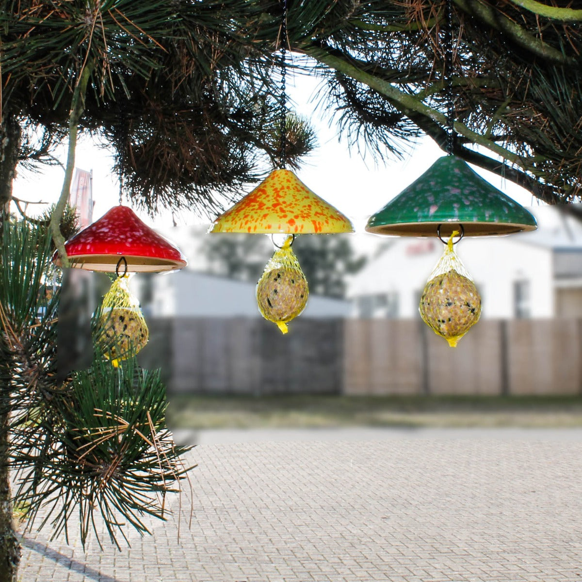 Meisenknödelhalter Keramik mit Dach Meisenknödelspender Meisenknödelhalterung XL