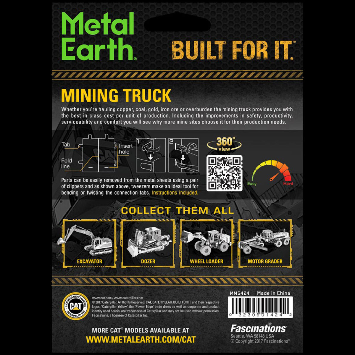 Metal Earth Metallbausätze MMS424 CAT Mining Truck Muldenkipper Baufahrzeug Metall Modell