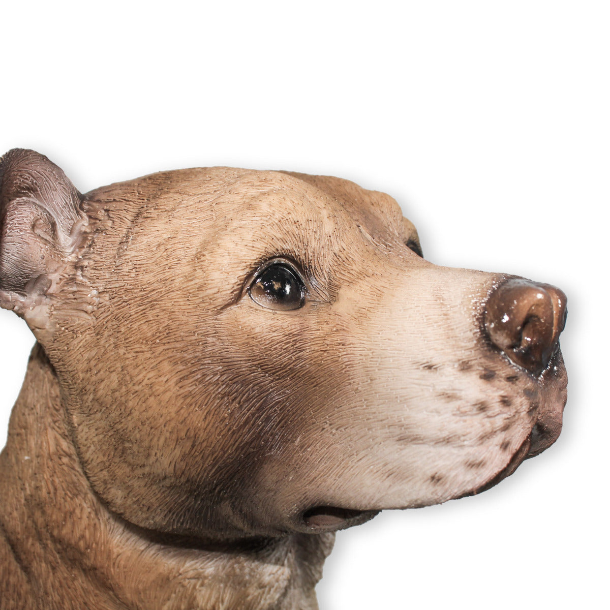 Hunde Figur Bullterrier sitzend Hund Terrier Tierfigur Hundefigur