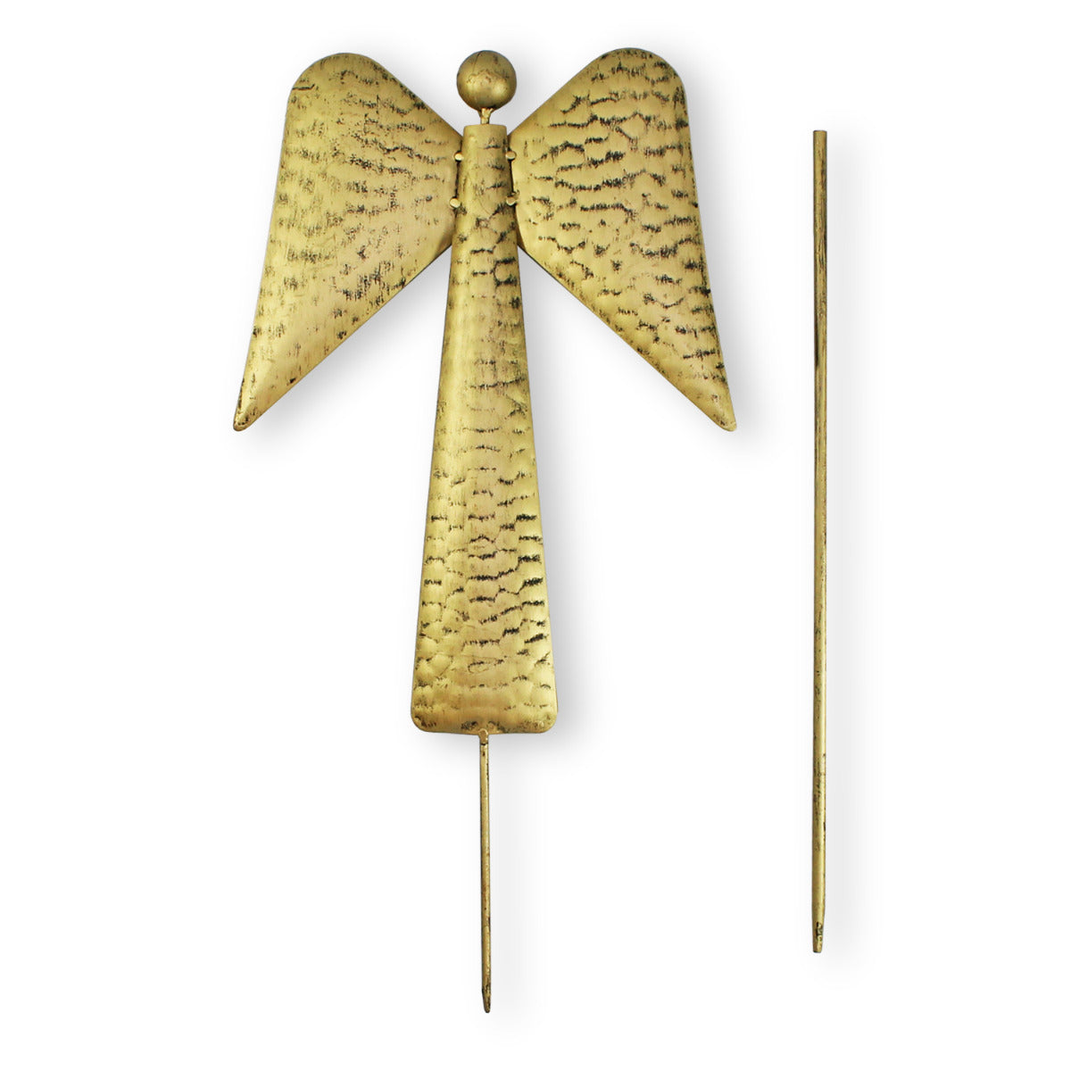 Engel Weihnachtsdeko 3er Set Grabengel Engel fürs Grab Weihnachtsdeko Engel Gartenstecker Metall