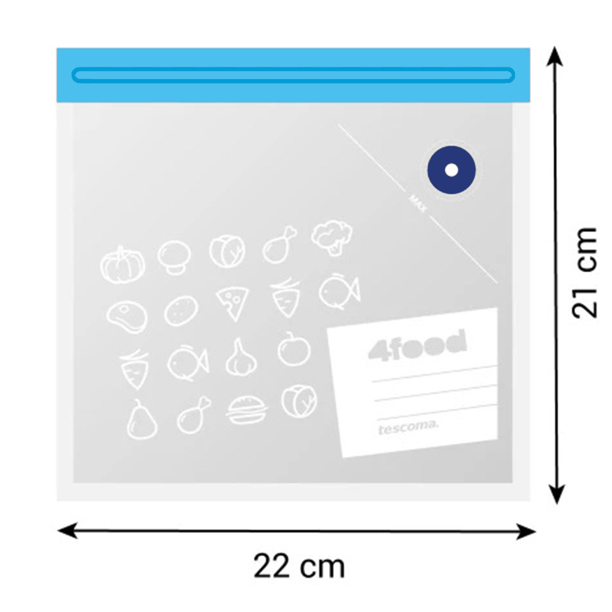 Verschließbare Vakuumierbeutel Tescoma 4Food 21 x 22 cm 10 Stück