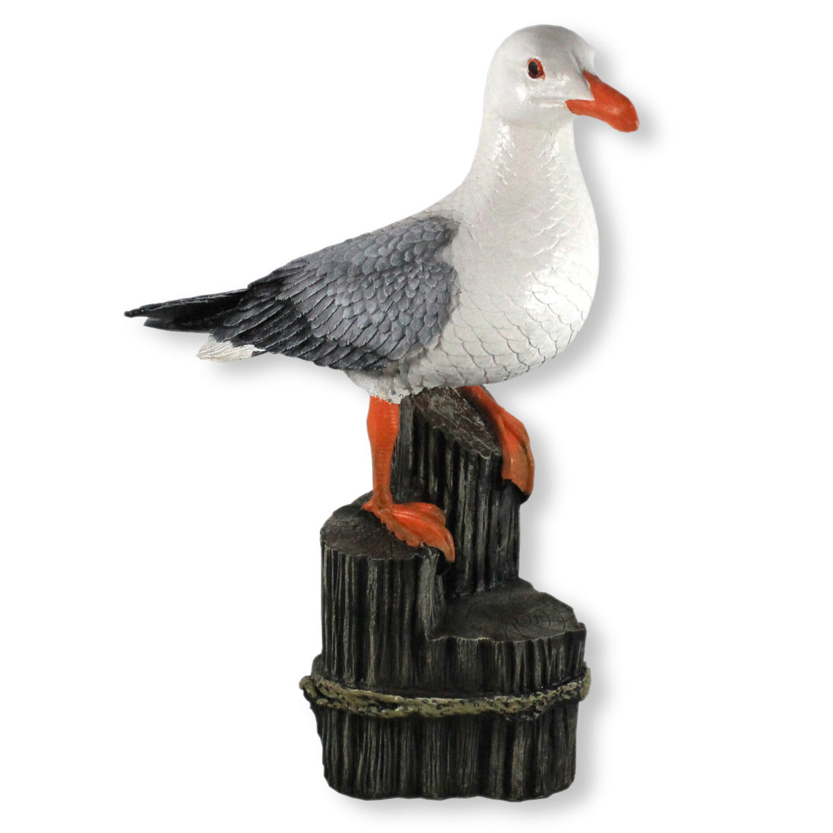 Möwe Dekofigur Möwe auf Poller Deko Möwe auf Poller Maritime Dekoration Gartenfigur Möwe