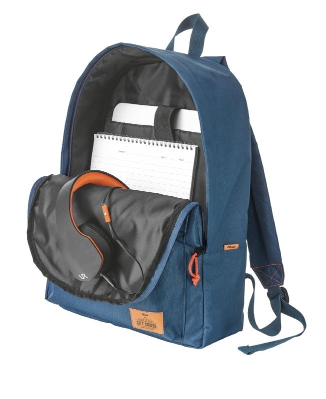 Trust Laptop Rucksack City Cruzer blau bis 16 Zoll Laptoptasche