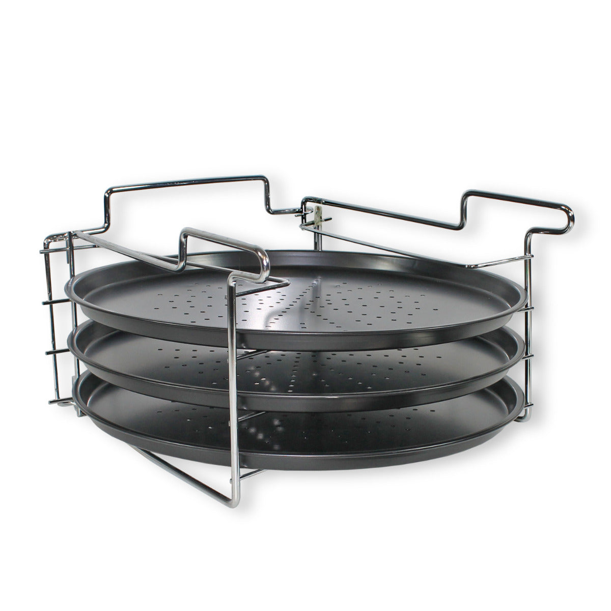 Pizza Backset mit Pizzablech Halter 4er Set Pizzablech Pizzaständer für Backofen