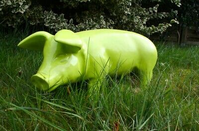 Dekofigur Schwein Ferkel "Apple" green grün 60 cm Dekoration Deko Garten