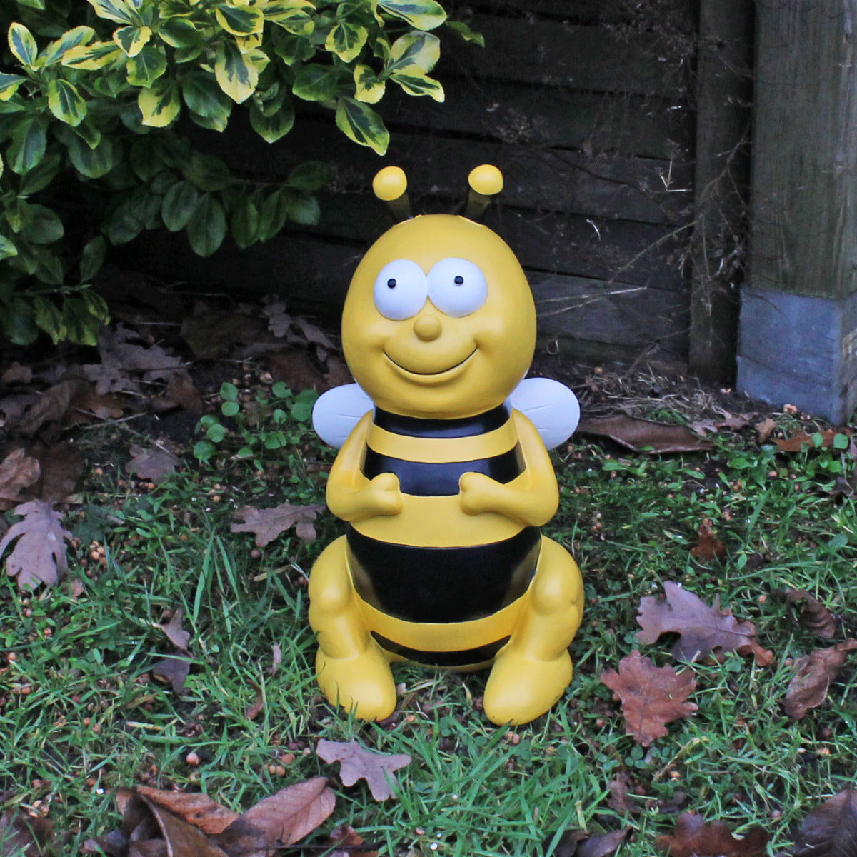 Gartenstecker Biene 35 cm Bienen Figur sitzend Bienen Deko Bienen Gartenfigur