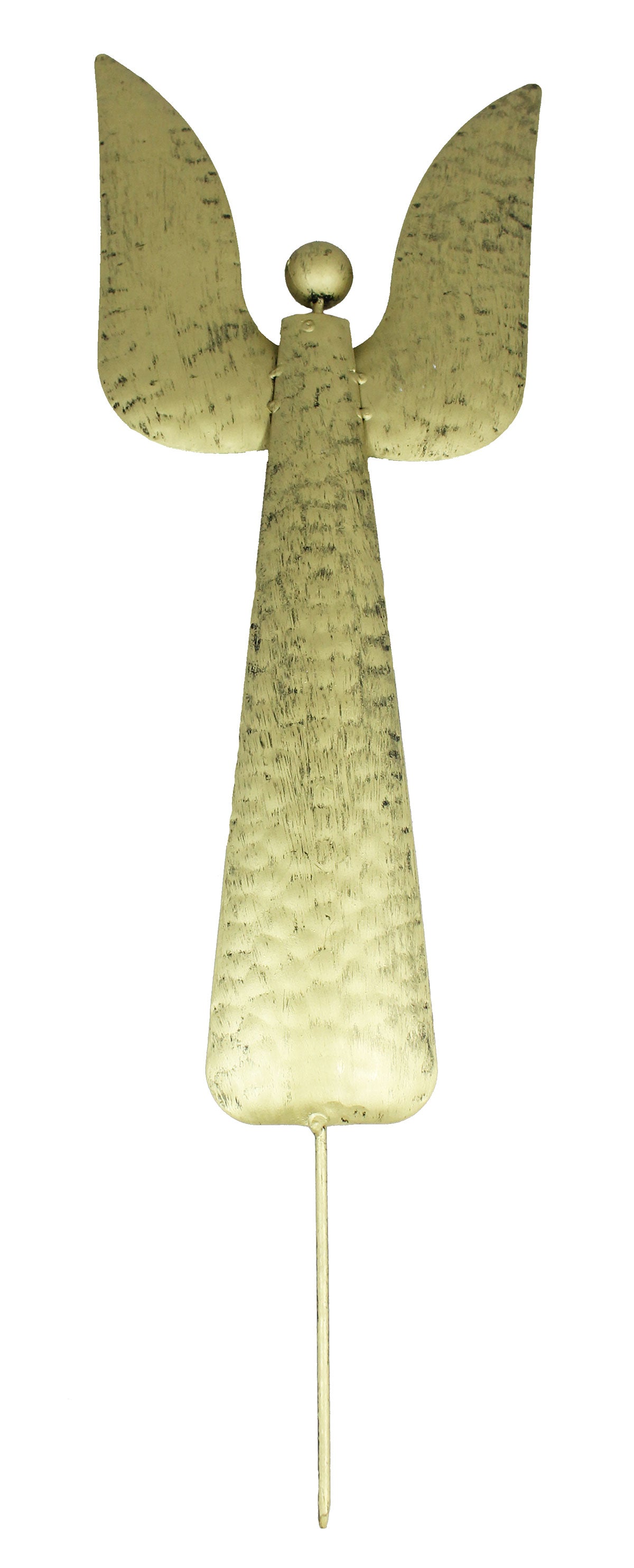 Gartenstecker Engel aus Metall Dekofigur Höhe 64 cm Farbe Gold Metallfigur Beetstecker Metall-Engel Weihnachtsdeko