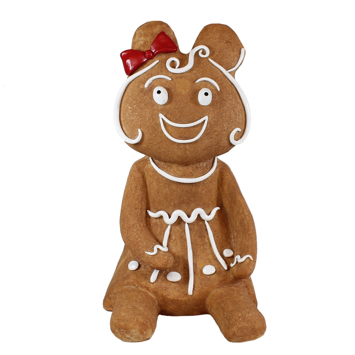 Lebkuchenfigur XL Lebkuchenfrau 45 cm Weihnachts Tischdeko Weihnachtsfiguren Lebkuchen Deko