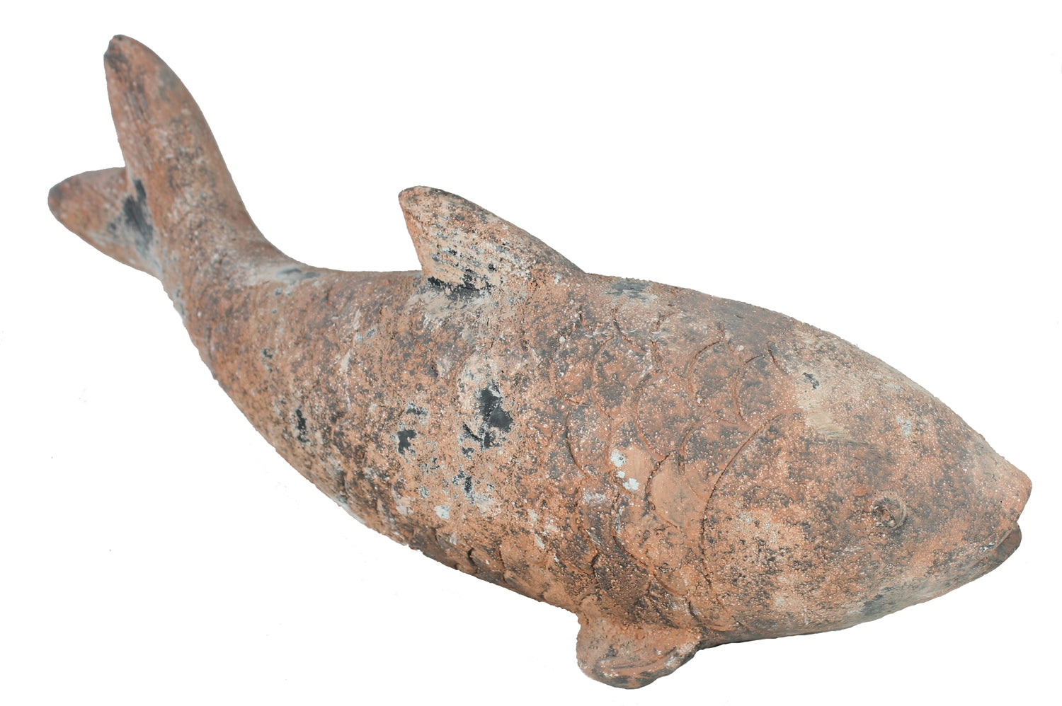 Dekofigur Fisch Figur in Steinoptik Teichdeko Fischfigur für Gartenteich