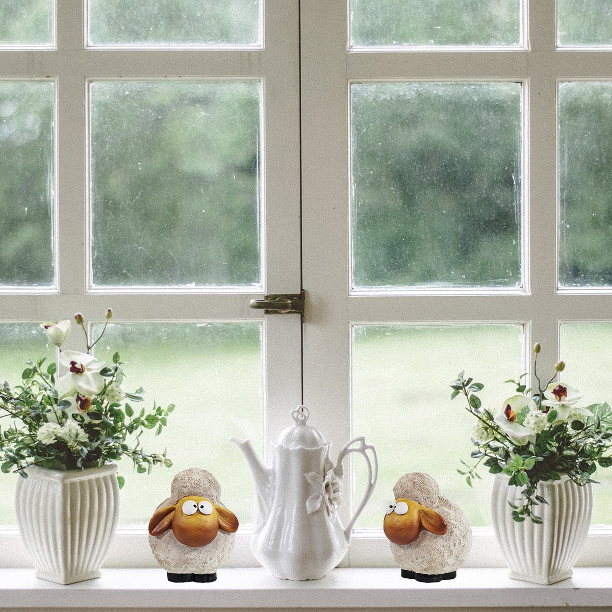 colourliving Deko Schaf Figur Polly schielend Deko Schaf klein Dekofigur Schaf