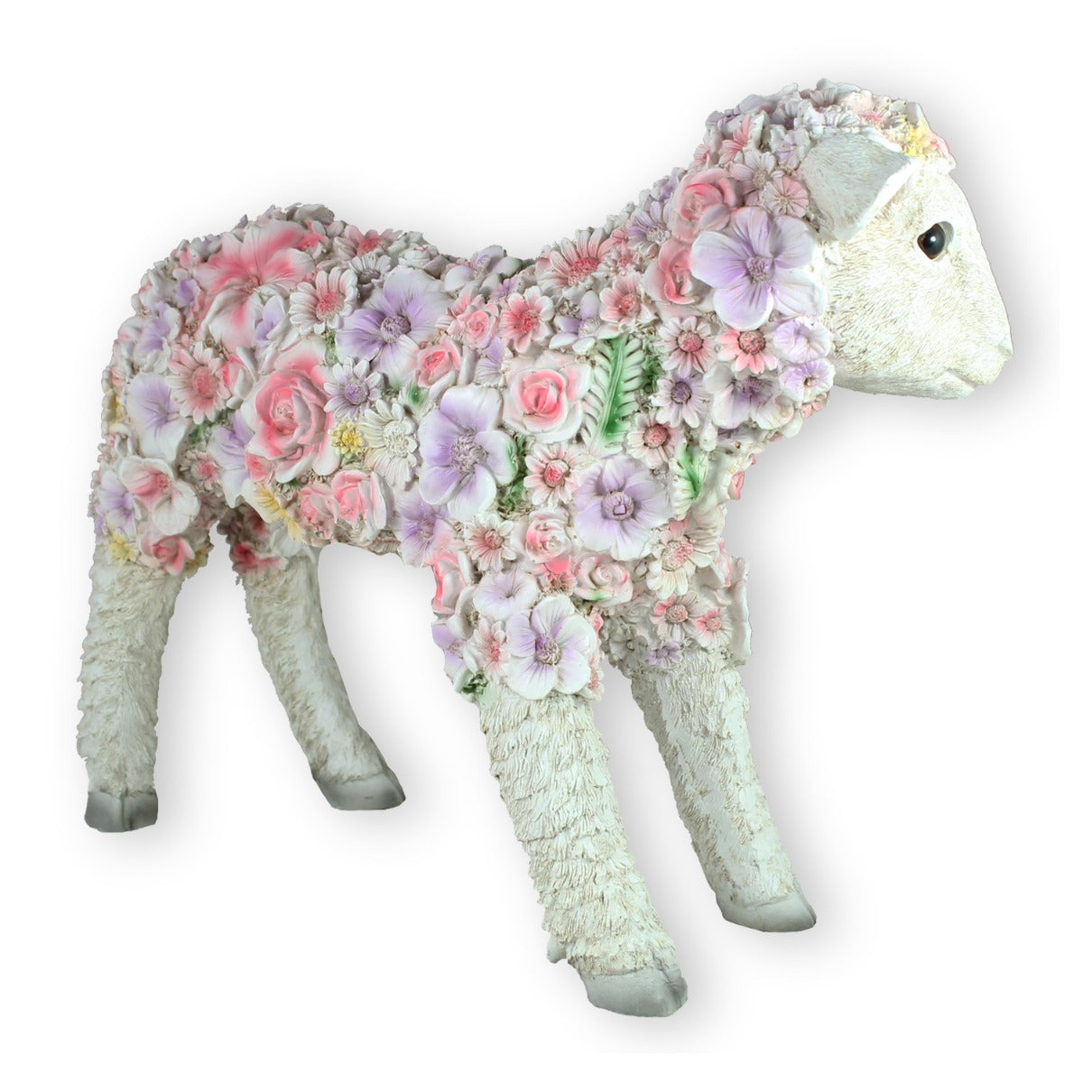 Deko Schaf "Florence" Lamm Figur stehend Gartenfigur Schaf Figur Blumenschaf