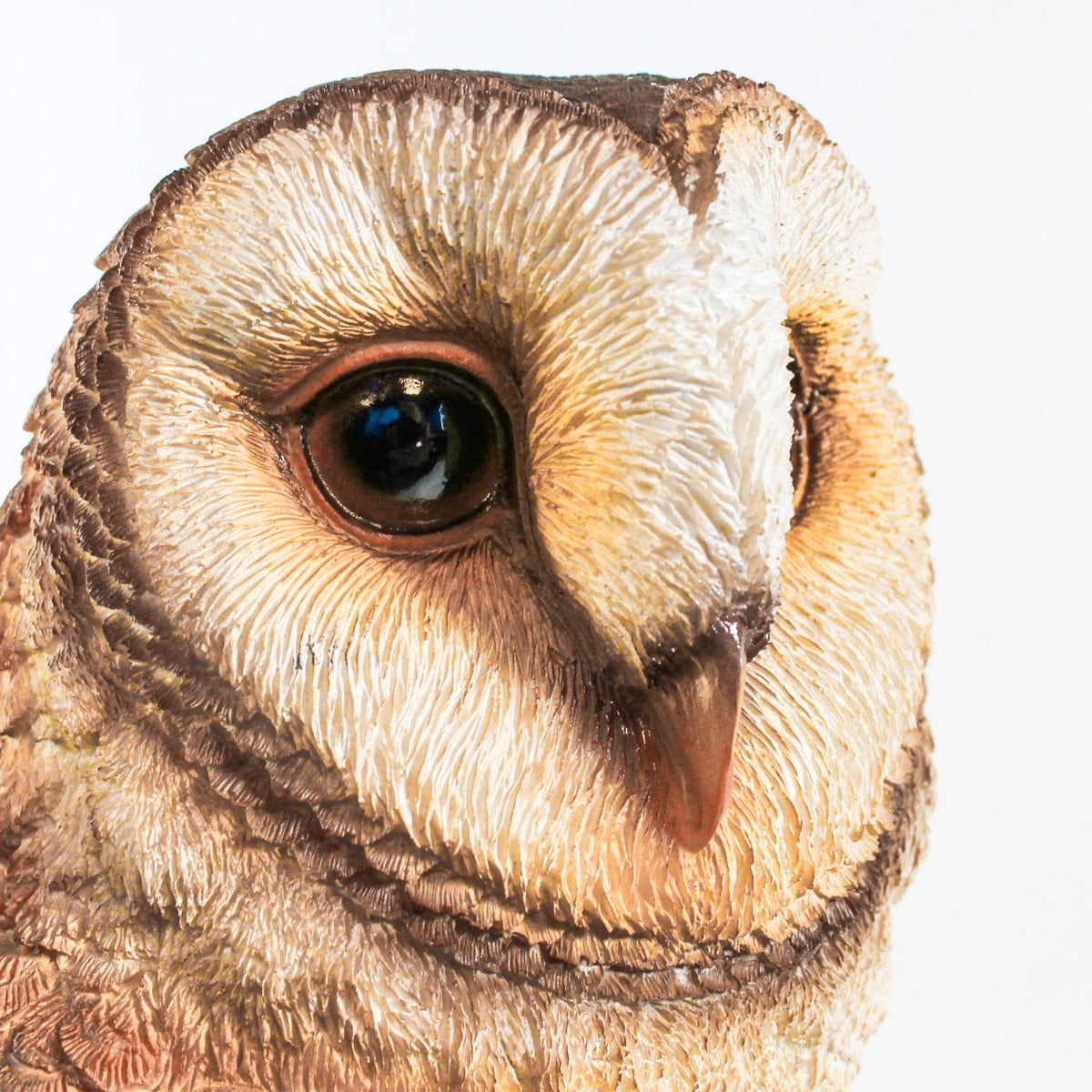 Eulen Figur auf Stamm sitzend Uhu Eule Deko Vogel