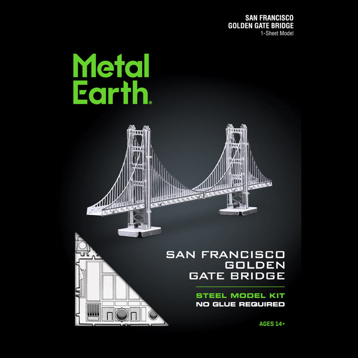 Metal Earth Metallbausätze MMS001 Golden Gate Bridge Brücke Metall Modell