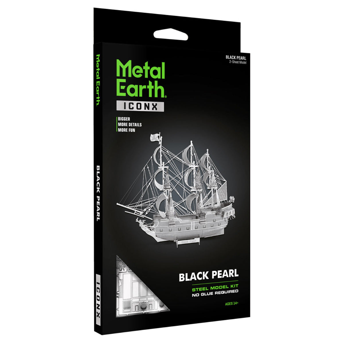 Metal Earth Metallbausätze ICX016 ICONX Black Pearl Piratenschiff Metall Modell