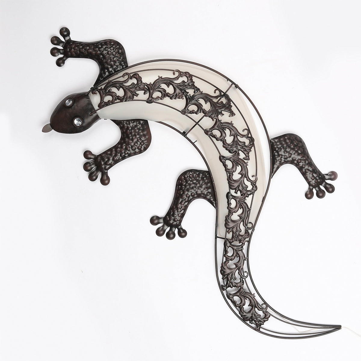 Solar LED Wandlicht Gecko mit 10 LED's Wandleuchte Deko Gecko Balkon Deko Licht