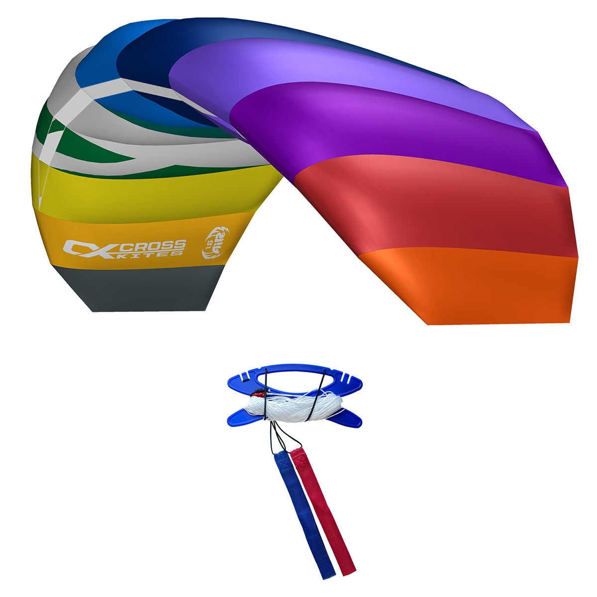 CrossKites Lenkmatte Air 1.2 Rainbow R2F Allround Lenkdrachen Kite