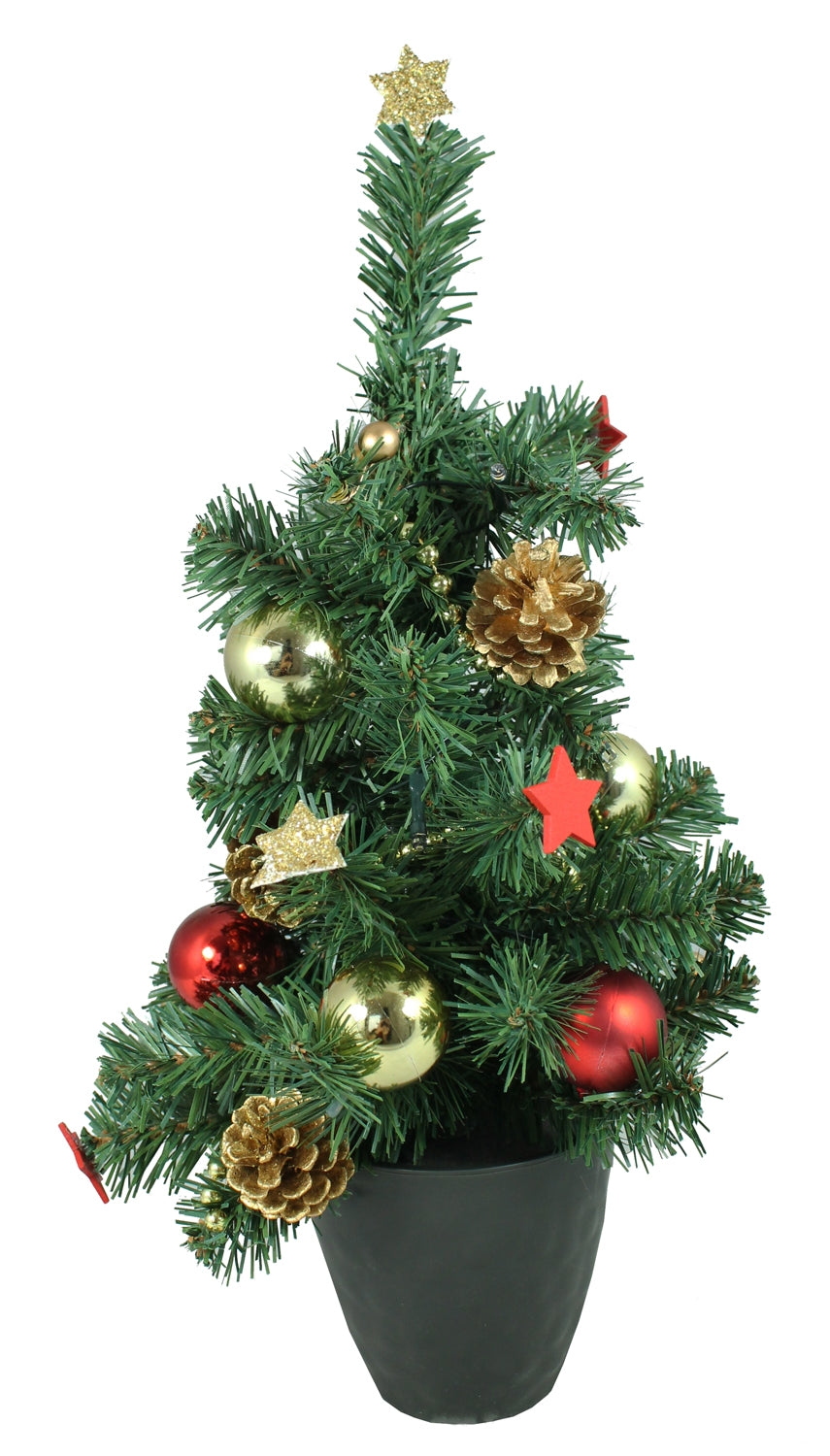 Tannenbaum Weihnachtsbaum im Topf mit 10 LEDs warm-weiss 40 cm Weihnachtsdeko für innen