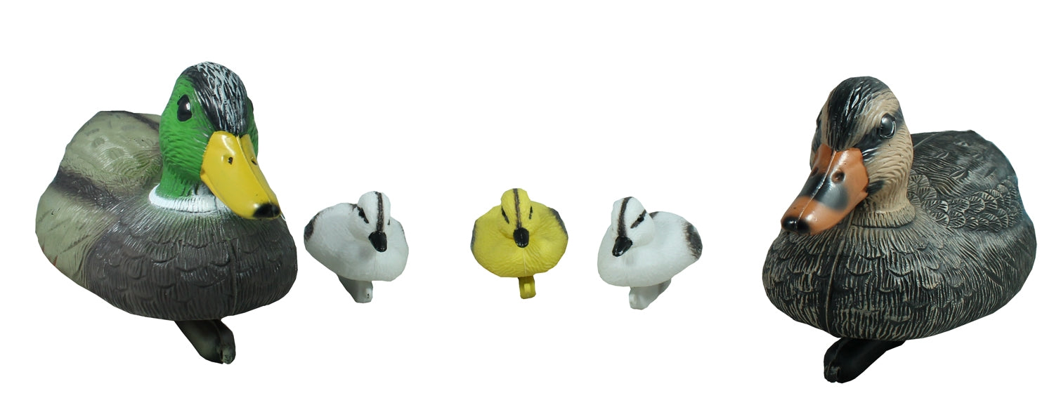 Schwimm Ente Schwimmenten-Familie Stockente Gartenfigur Teichfigur Entenfigur Schwimmfigur