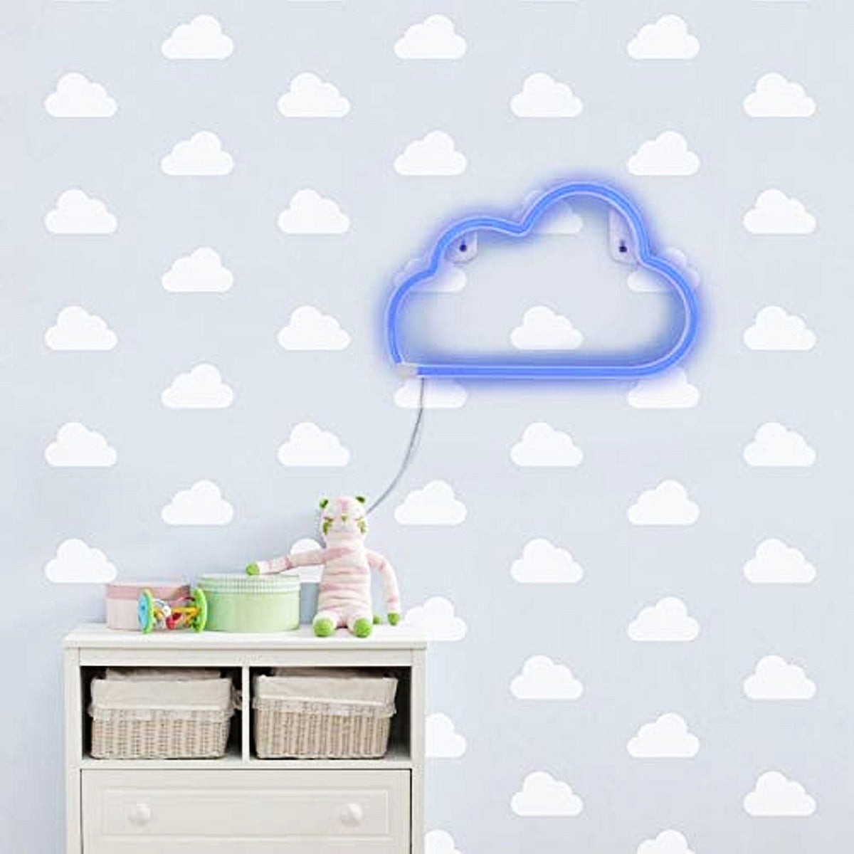 LED Wandleuchte "Cloud" Wolke Wandlampe mit Schalter Nachtlicht Deko Licht