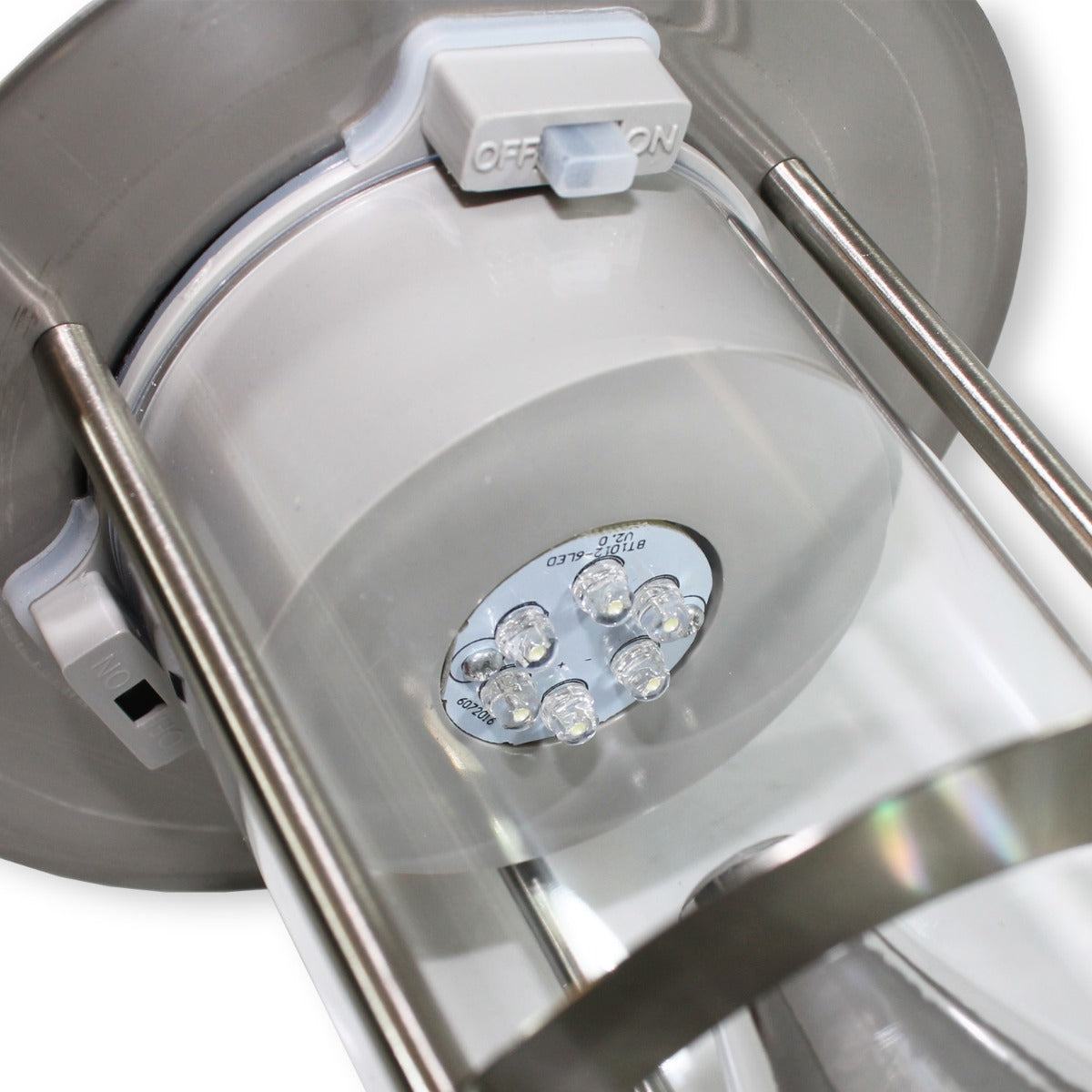 Edelstahl Solar Gartenleuchte mit 6 LED Solarlampe Gartenbeleuchtung Wegbeleuchtung