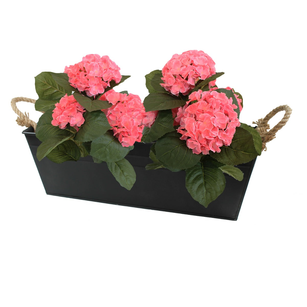 Pflanztopf Pflanzgefäß Zinktopf Vintage Recta 50 cm schwarz Blumentopf Metall Übertopf